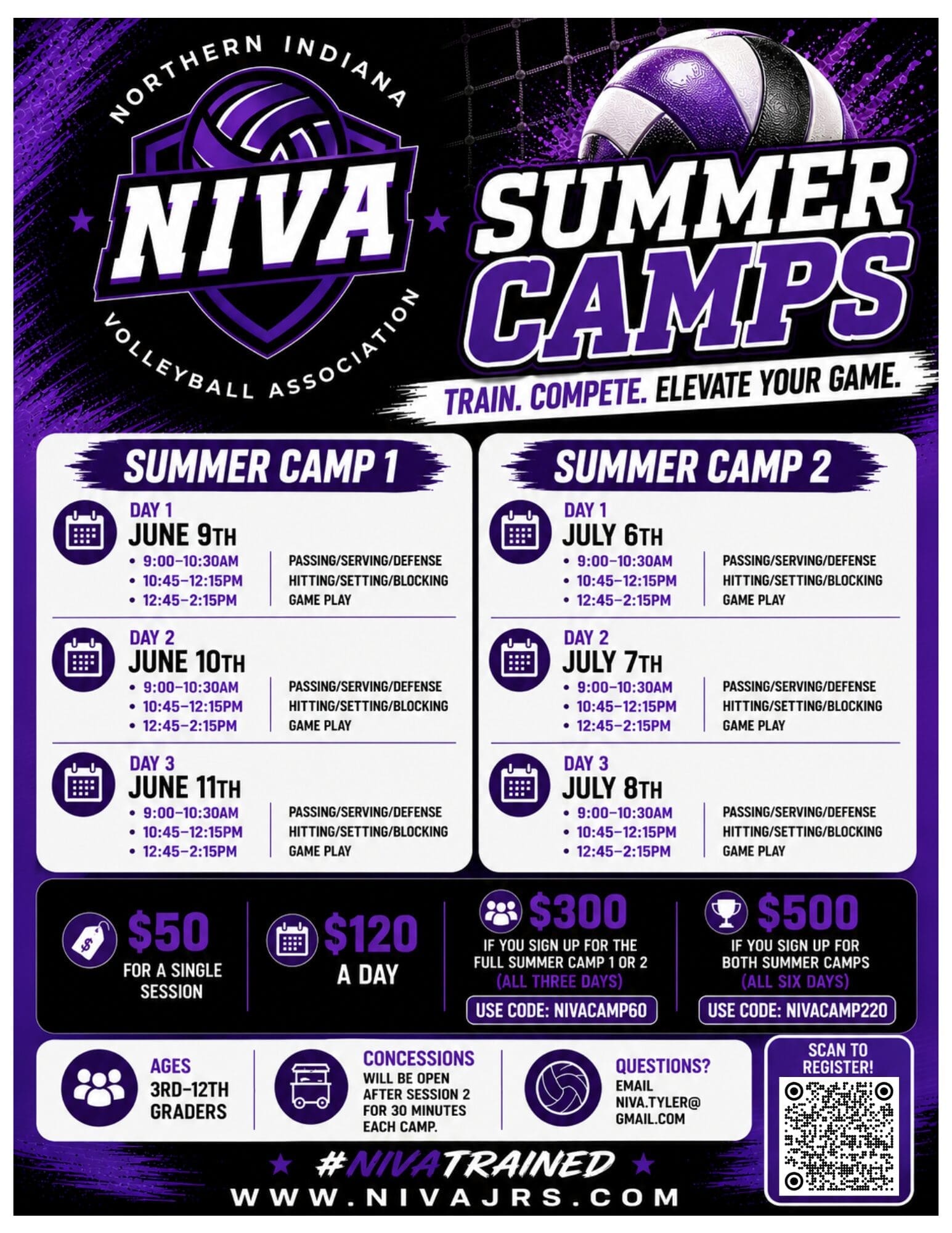 NIVA summer programming. Click to register